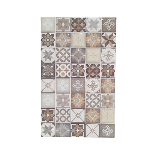 25 CM x 40 CM / PLATINUM BENSON Keramik Dinding Kamar Mandi Glossy Decor Embossed Dus