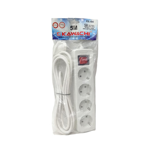 4 LUBANG x 500 CM / KAWACHI Stop Kontak Colokan Terminal Kabel 5 M