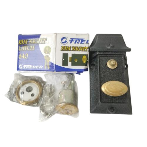 FREDER 640 Grendel Pintu Laci Lemari Otomatis Rim Night Latch