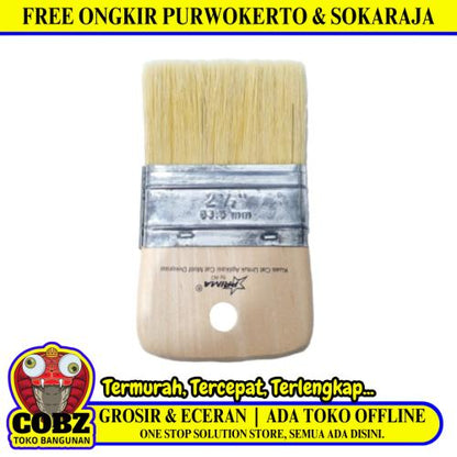 2 1/2 IN / PRIMA Kuas Tangan Cat Tembok Kayu Besi Air Touch Brush