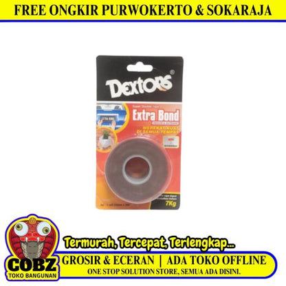 25 MM / DEXTONE EXTRABOND Isolasi Bolak Balik Busa Double Foam Tape Merah