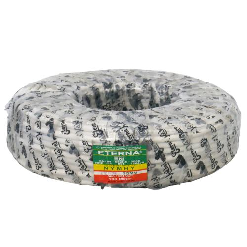 4 INTI x 0.75 MM x 50 M / ETERNA NYMHY Serabut Kabel Tembaga SNI Putih Roll