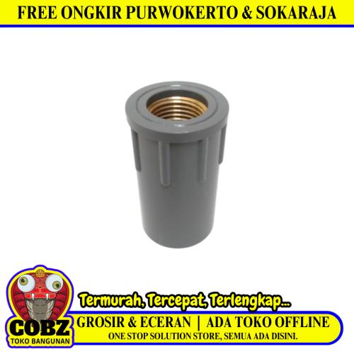 1/2 IN x 3/4 IN / RUCIKA MI Sok Drat Dalam Faucet Socket Pipa Kuningan