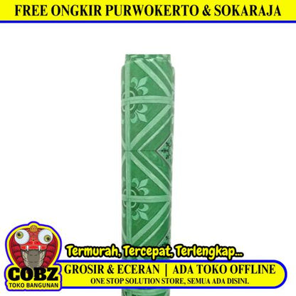 120 CM / TM Karpet Perlak Lantai Meja Vinyl PVC Green Meter