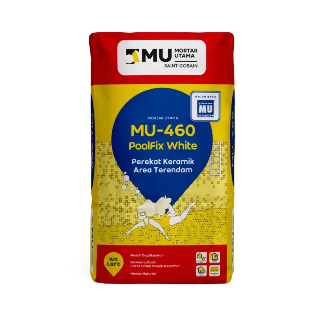 25KG/ MU 460 POOLFIX WHITE Semen Instant Perekat Keramik Area Terendam