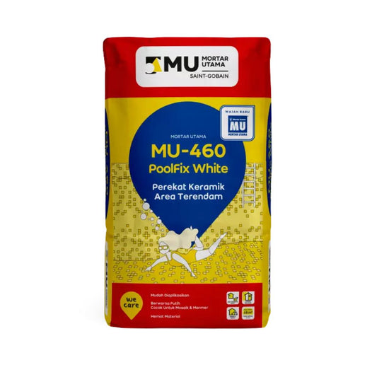 25KG/ MU 460 POOLFIX WHITE Semen Instant Perekat Keramik Area Terendam