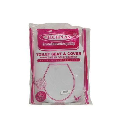 TECHPLAS Tutup Kloset Duduk Monoblok Seat Cover Standard PVC Puth Set