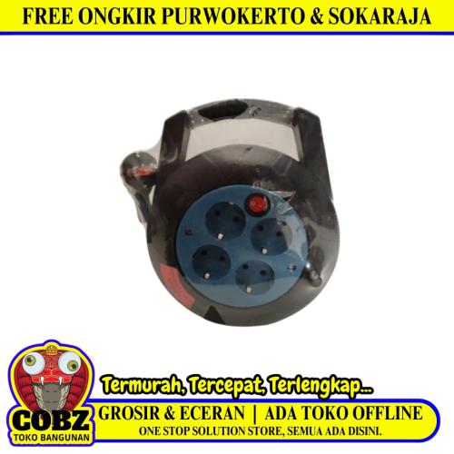 6 M / DEXTA DX-10 Kabel Roll Stop Kontak Colokan Full Tembaga Standar