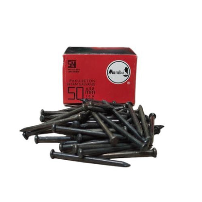 50 MM / MARABU Paku Beton Tembok Dinding Hitam Dus