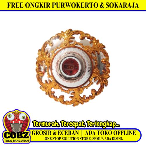 TRM 1819 Fitting Tempat Lampu Plafon Atap Tempel Motif Besar Gold