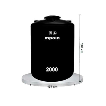 2000 L / M POIN + WAVE P 2000 Water Torrent Tangki Tandon Air PVC Sand Granite + Acc Set