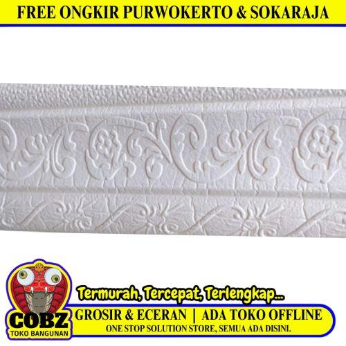 8 MM x 8 CM x 115 CM / COBZ LIST-B81H Wallpaper Foam Sticker Corak Putih Lembar