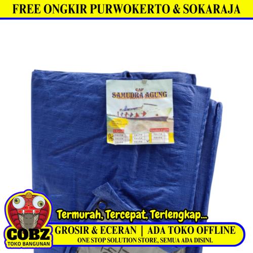 4 M X 6 M / TM A5 Terpal Tarpaulin Tutup Plastik PVC Warna Luar Warna Dalam