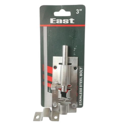 3  IN / EAST SS304 Grendel Kunci Slot Pintu Jendela Stainless