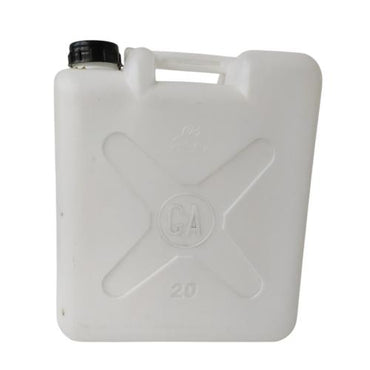 20 L / GA Jerigen Jeligen Drigen Botol Plastik PVC Putih