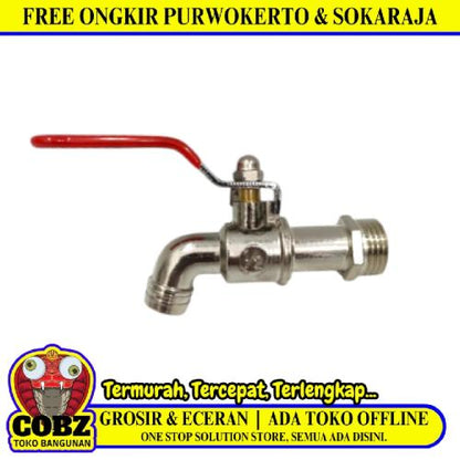 1/2 IN / GDO Kran Air Tembok Taman Bola Ball Valve Stainless