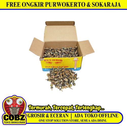 #12 X 20 MM / ELTORO Roofing Baut Sekrup Atap Baja Ringan Kuning Dus