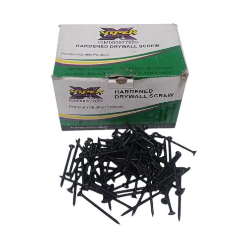 #6 X 2 IN / VIPER  Sekrup Gypsum Screw Plafon Board GRC Hitam Dus