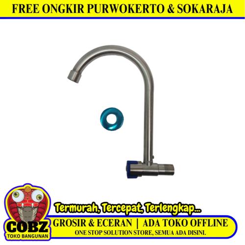 1/2 IN / HOM HBABH06 Kran Angsa Sink Bak Cuci Piring Tembok Stainless