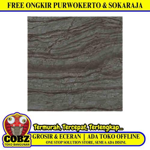 60 CM x 60 CM / SERENITY LONDON DARK GREY Granit Lantai Rumah Glossy Dus