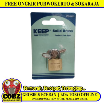 20 MM / KEEP Gembok Pintu Pagar Padlock Anti Maling Leher Pendek