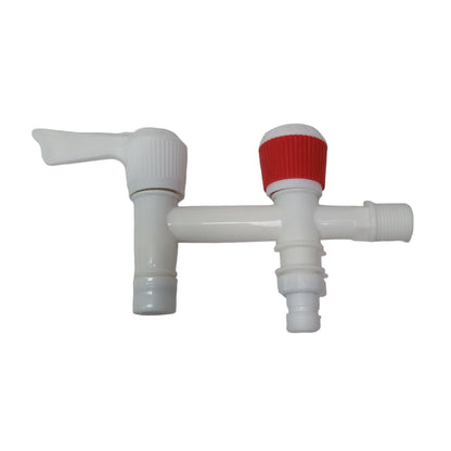 1/2 IN / DASHAYU 01 Kran Air Cabang Double Shower Mesin Cuci PVC