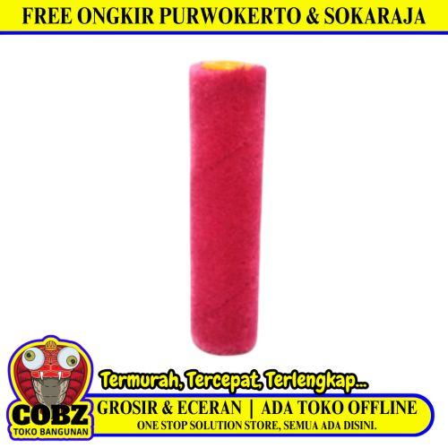 4 IN / PINEHILL Reffil Isi Kuas Busa Roll Cat Tembok Kayu Besi Kecil