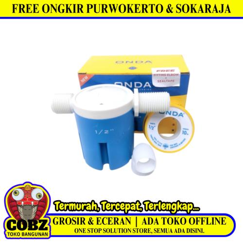 1/2IN/ONDA HORIZONTAL Pelampung Otomatis Torrent Water Level Control Stop Kran Set