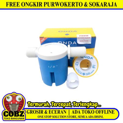 1/2IN/ONDA HORIZONTAL Pelampung Otomatis Torrent Water Level Control Stop Kran Set