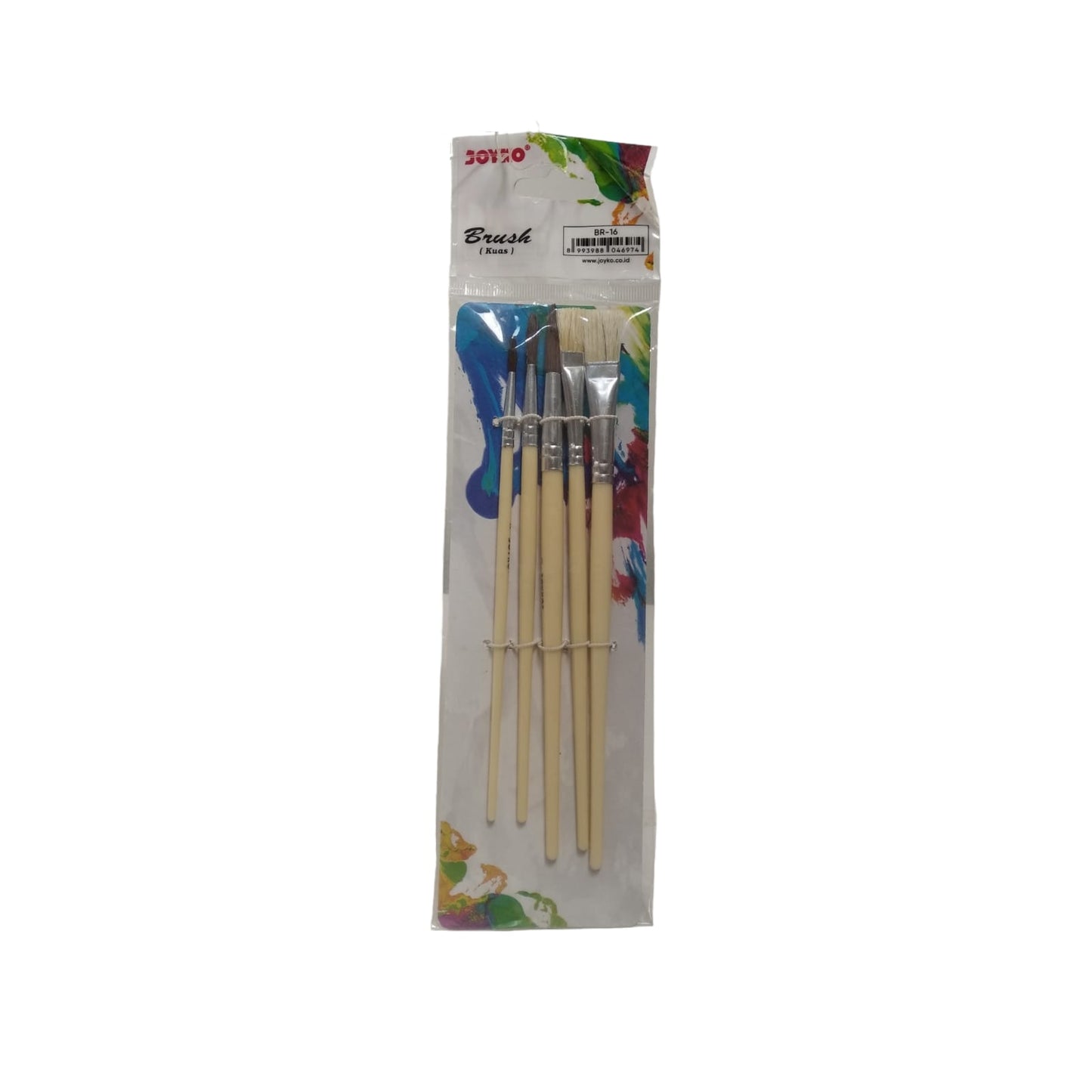 2 MM - 12 MM / JOYKO BR16 Kuas Lukis Tembok Kayu Besi Air Acyrlic Paint Brush Set