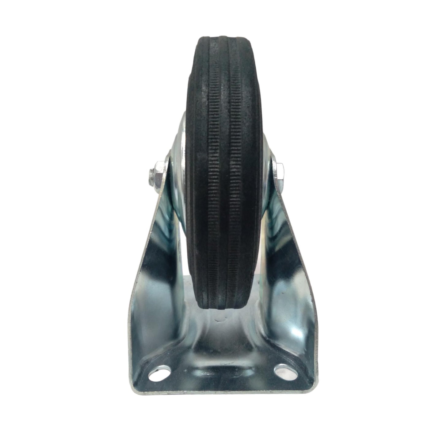 6 IN / TRIPLE-S Roda Mati Trolly Gepeng Plat 144 MM Karet Hitam