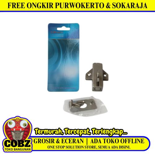 MIAMI Spring Knife Grendel Kodok Pengunci Jendela Kecil SS Silver