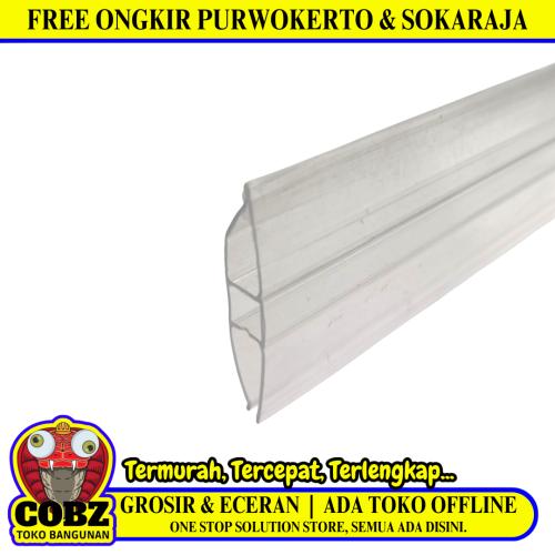 4 MM - 6 MM x 6 M / TM List Profil H Sambungan Polykarbonat Clear Batang