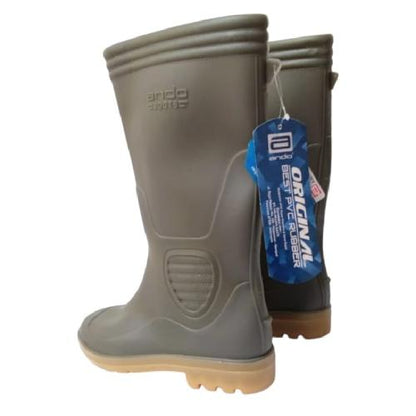 NO 42 / ANDO Sepatu Boot Kebun Pabrik Proyek Safety Karet Hijau Set