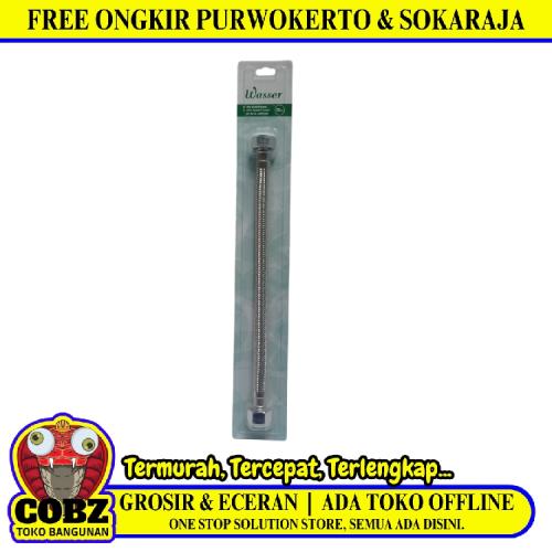 1/2 IN × 30 CM/WASSER Selang Fleksibel Sink Hose Kloset Anyam Stainless