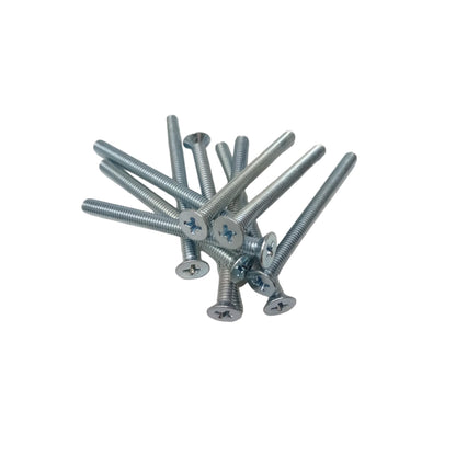 M 4 x 50 MM / TM Baut JF Kepala Rata Plus Putih Biji