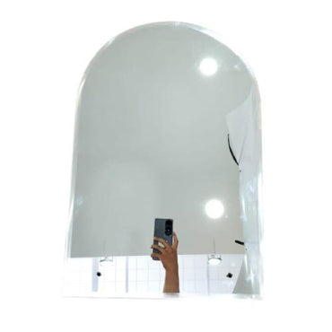 40 CM x 60 CM / GRAGE Cermin Wastafel Kaca Kamar Mandi Oval Polos Set