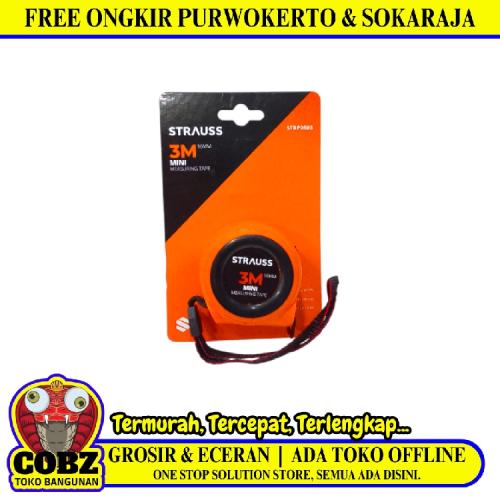 3 M / STRAUSS Meteran Alat Ukur Tukang Bangunan Measuring Tape