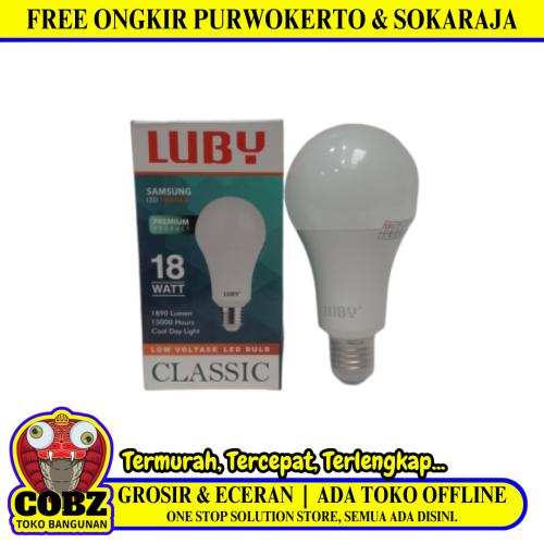 18 WATT / LUBY LED Lampu Bohlam Bulb Moto Putih