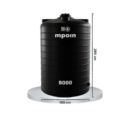 7380 L / M POIN + WAVE G 8000 Water Torrent Tangki Tandon Air PVC Green Granite + Acc Set