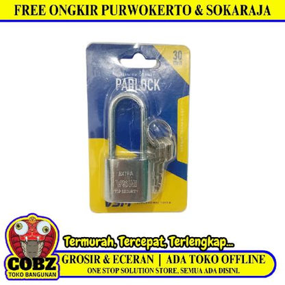 30 MM / VSM Gembok Pintu Pagar Padlock Anti Maling Leher Panjang