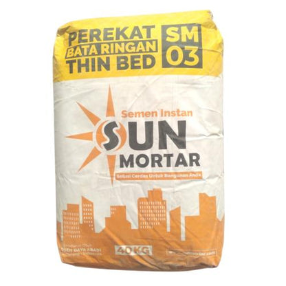 40 KG / SUN MORTAR SM 03 THIN BED Semen Instant Perekat Bata Ringan Sak