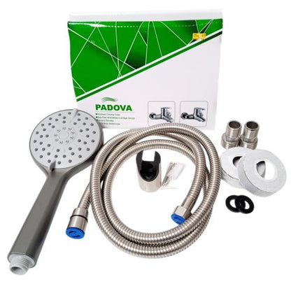 1/2 IN / PADOVA  Kran Shower Panas Dingin Stainless + Selang + Shower Set