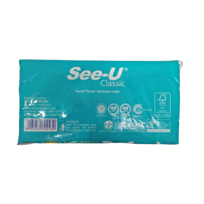 SEE-U Tissue Tisu Wajah Halus Lembut 2 Ply 250 Sheets