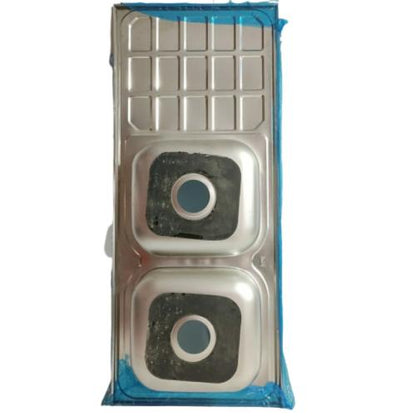 120 CM X 50 CM X 12 CM / FLO Bak Cuci Piring Washbak 2 Lubang + Acc Set