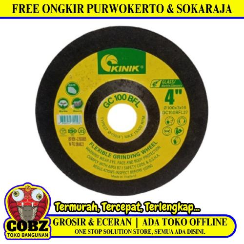4 IN/ KINIK GC100 Mata Gerinda Grinding Poles Asah Kaca Granit Keramik