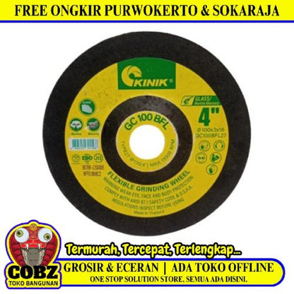 4 IN/ KINIK GC100 Mata Gerinda Grinding Poles Asah Kaca Granit Keramik