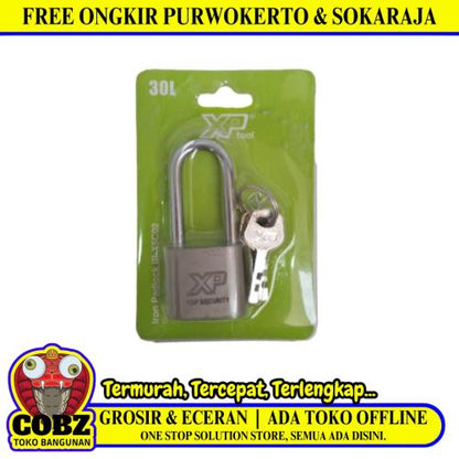 30 MM / XP IP-X5C02 Gembok Pintu Pagar Padlock Anti Maling Leher Panjang