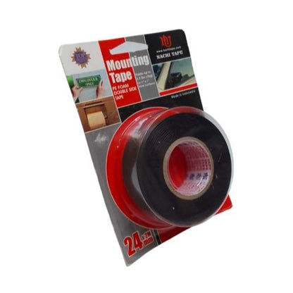 24 MM / NACHI Isolasi Bolak Balik Busa Double Foam Tape Hitam