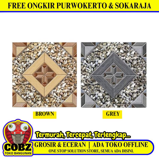 50 CM x 50 CM / PARIS KANSAS Keramik Lantai Teras Garasi Matte Dus